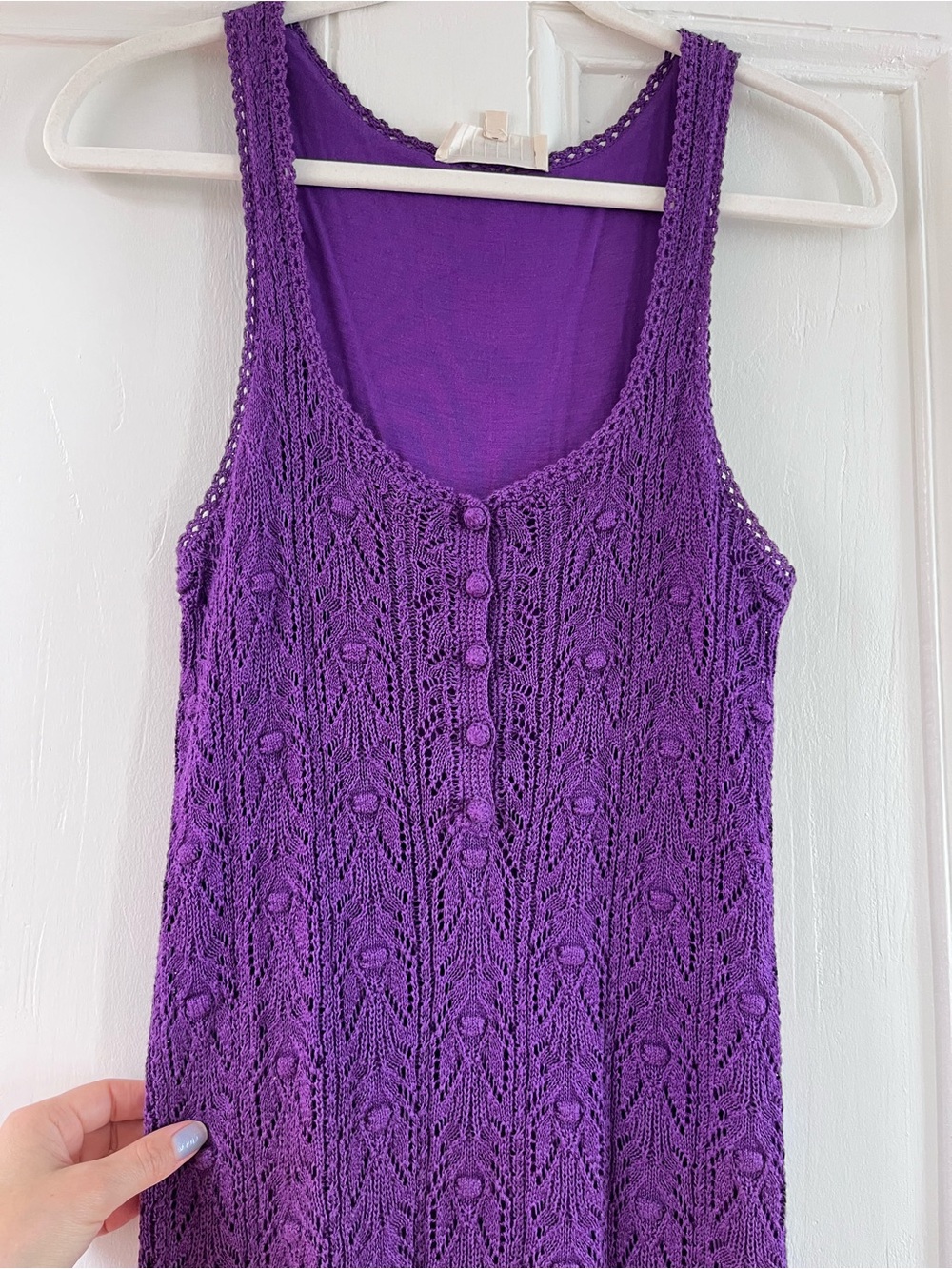 Sézane Salma Purple Knit Midi Dress - size Small - Picture 4 of 9
